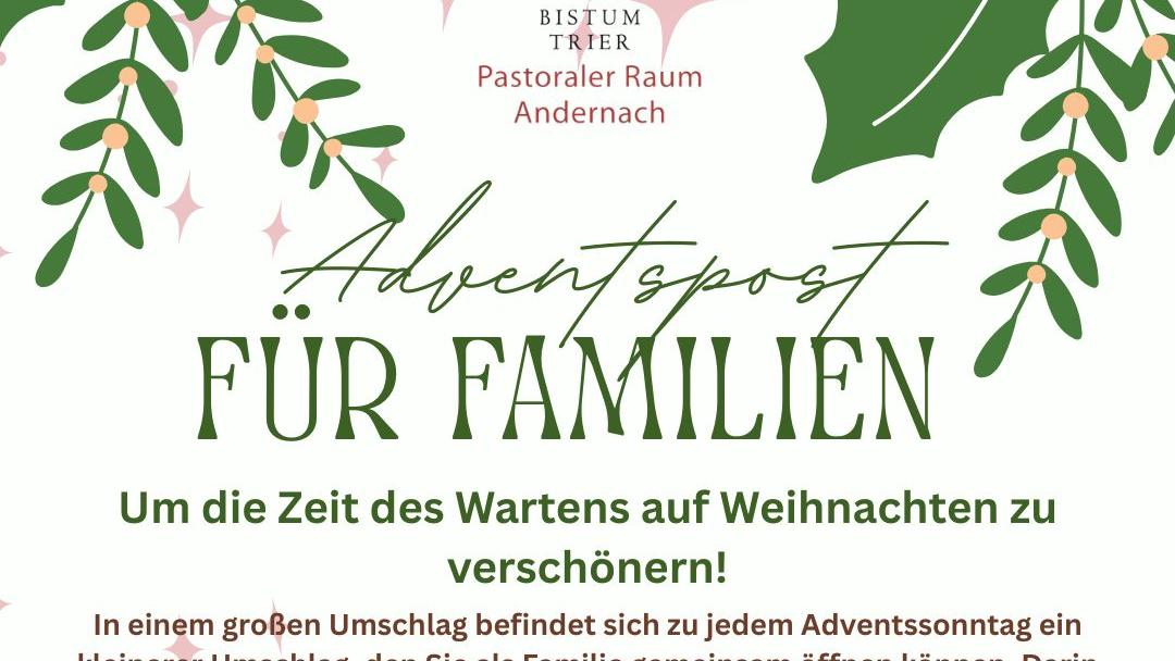 Plakat zur Aktion Adventspot für Familien