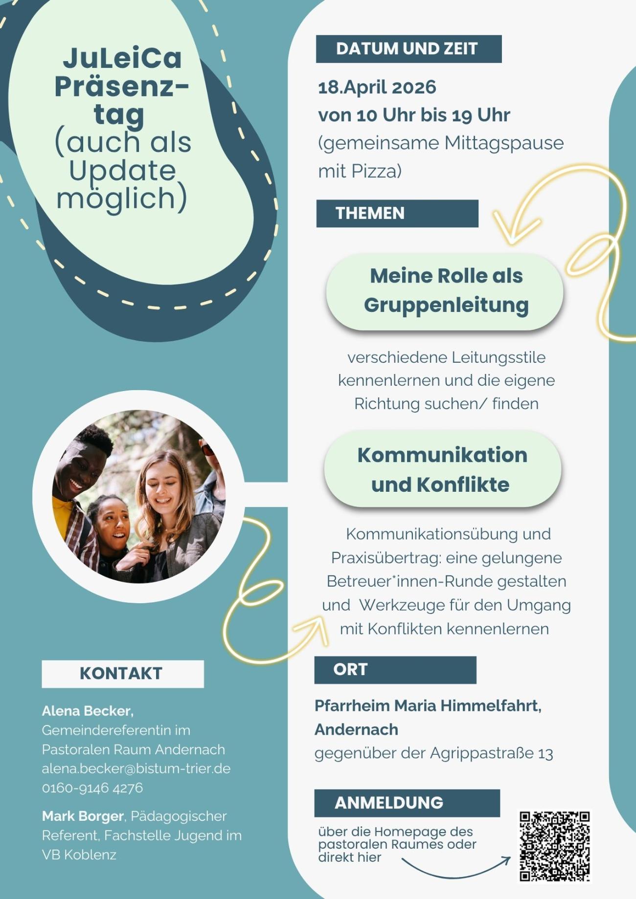 Flyer Präsenztag 18.4.2026 (c) Alena Becker Flyer Präsenztag 18.4.2026