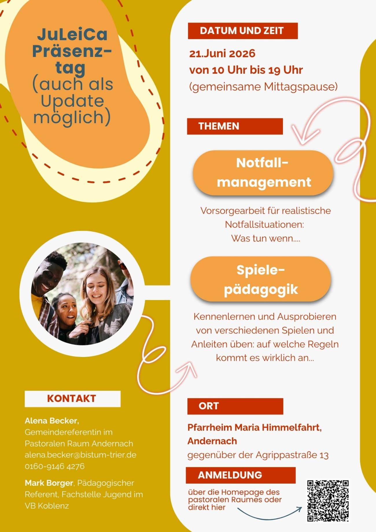 Flyer Präsenztag 21.6.2026 (c) Alena Becker Flyer Präsenztag 21.6.2026