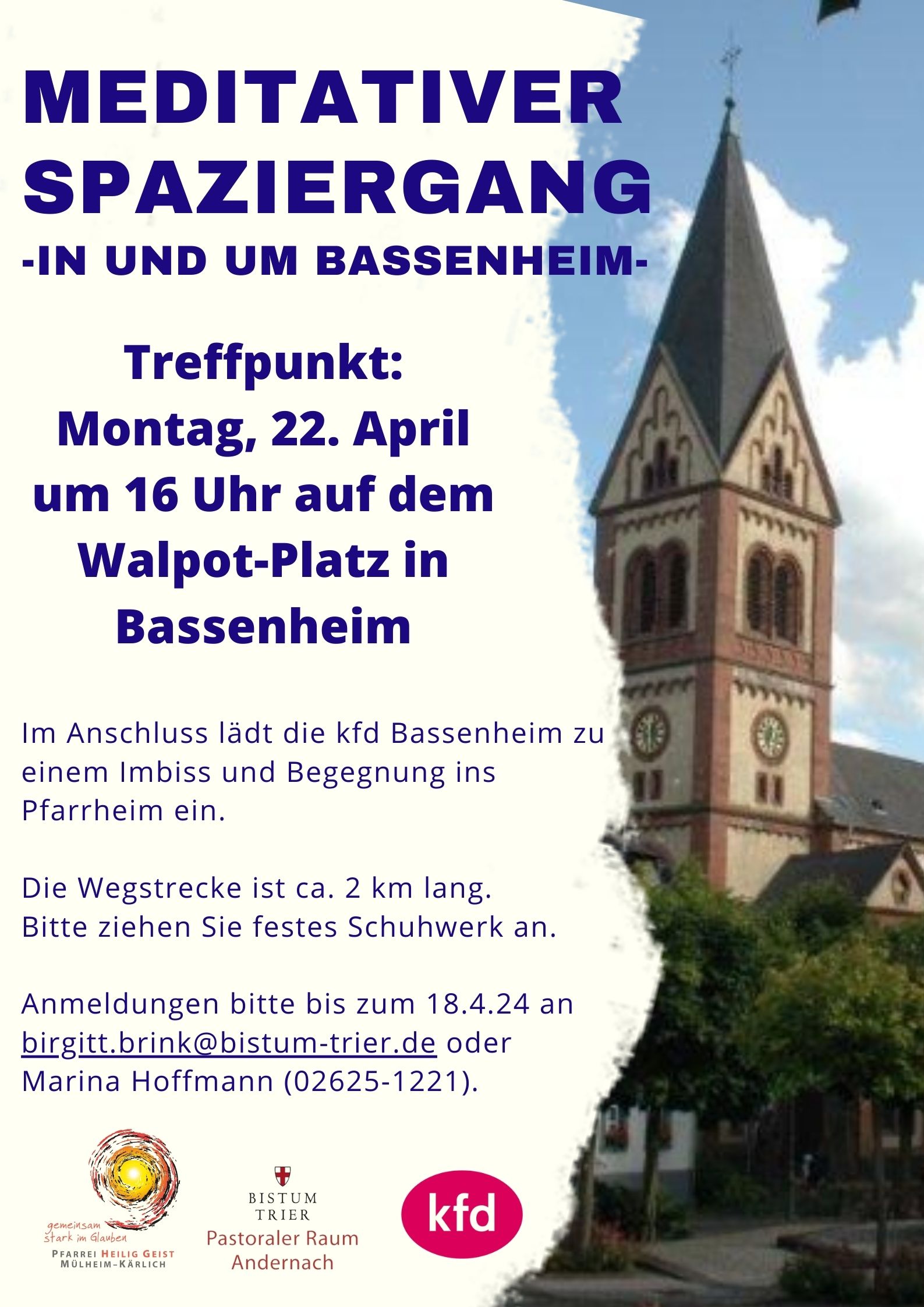 Plakat zum Spaziergang in Bassenheim