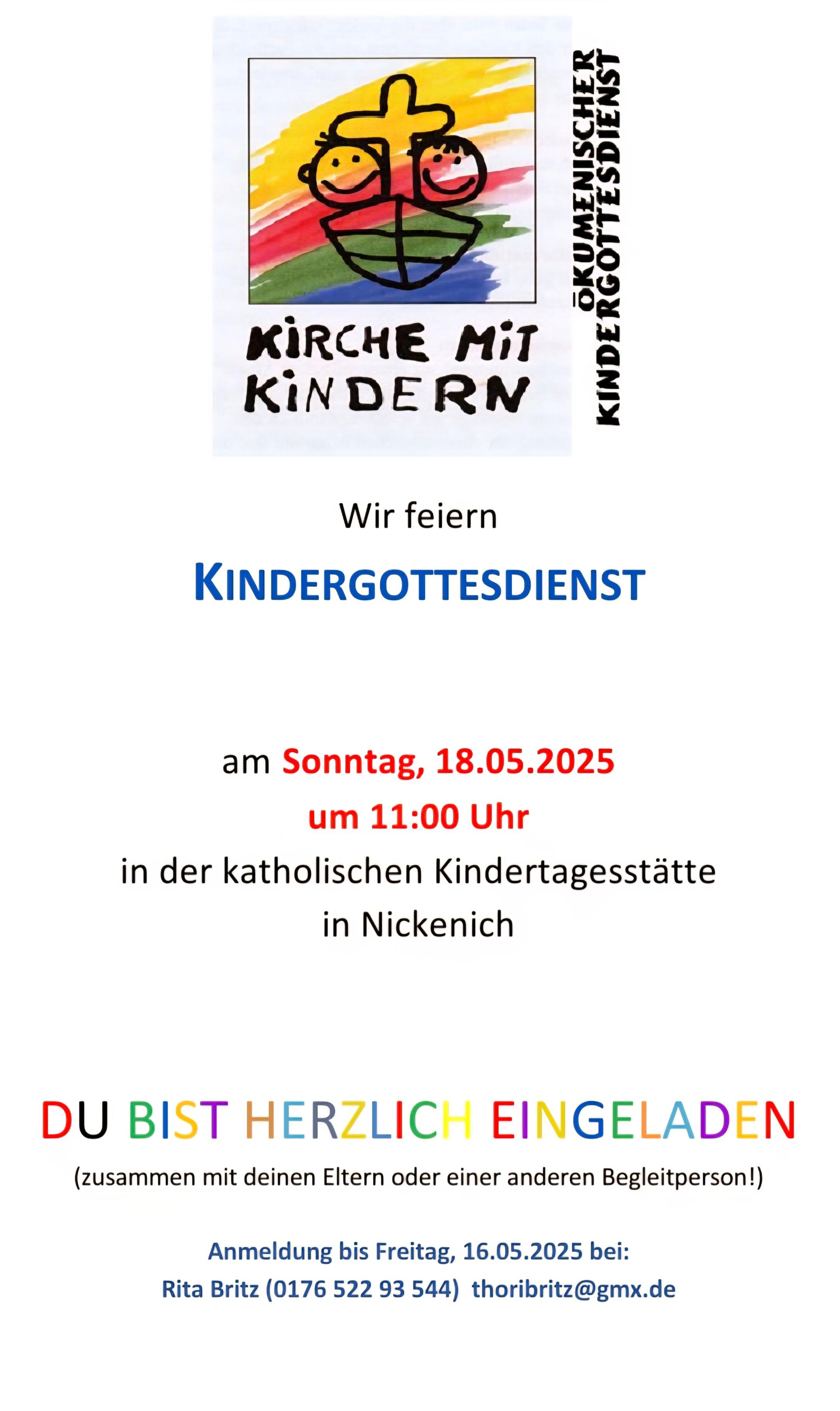Kindergottesdienst in Kita Nickenich