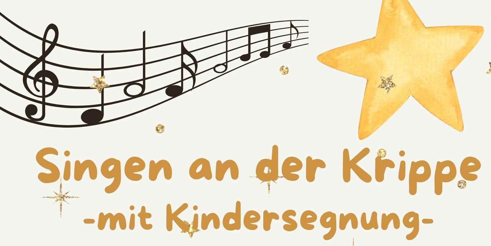 Plakat zum Singen an der Krippe