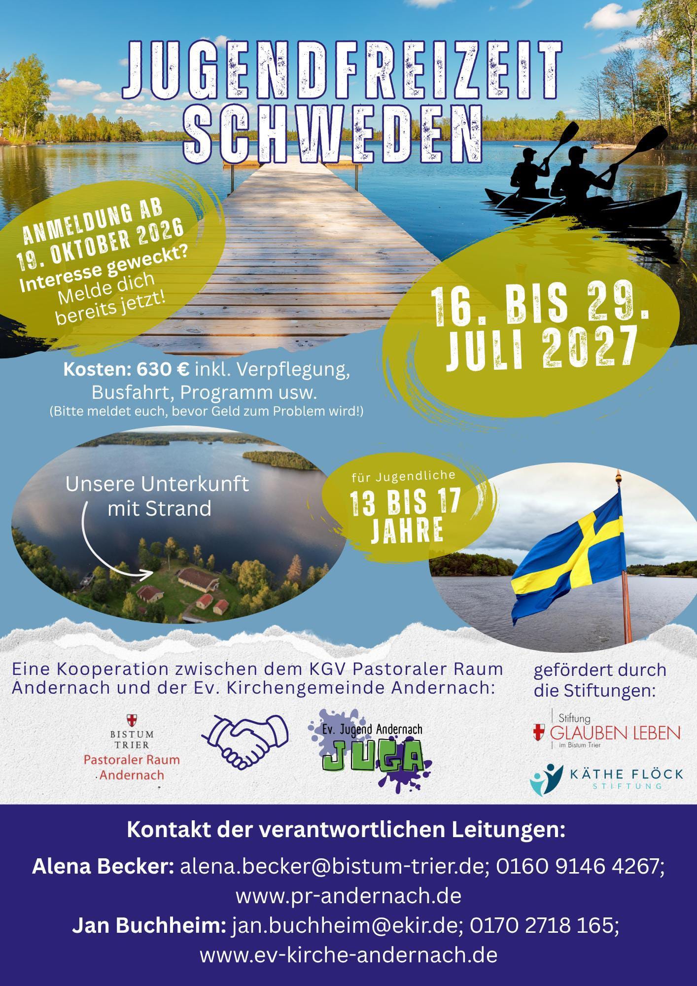 Jugendfreizeit Schweden 2027