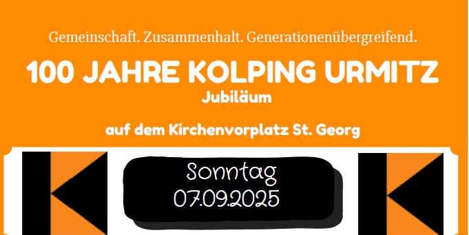 Plakat 100 Jahre Kolping Urmitz