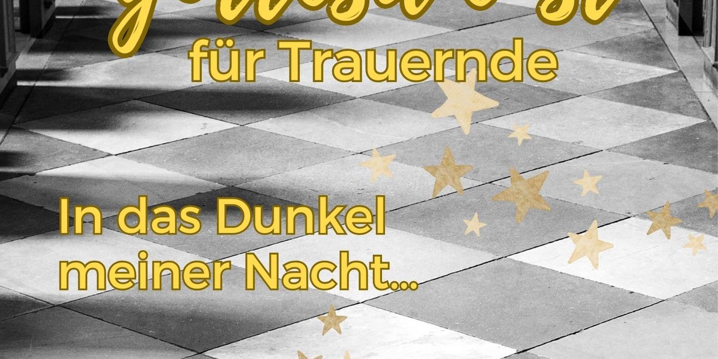 Plakat des Weihnachtsgottesdienste für Trauernde