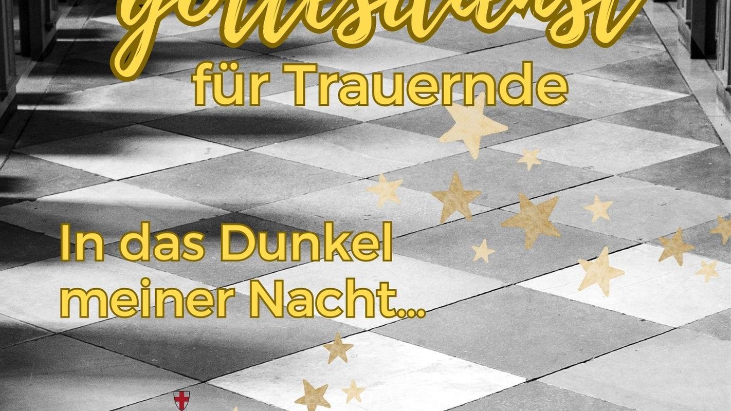 Plakat des Weihnachtsgottesdienste für Trauernde