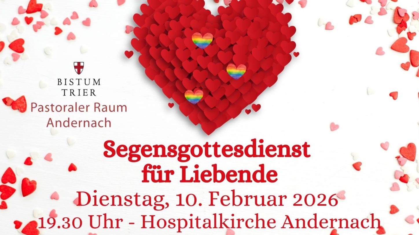 Segensgottesdienst für Liebende am 10.2.2026, 19:30 Uhr