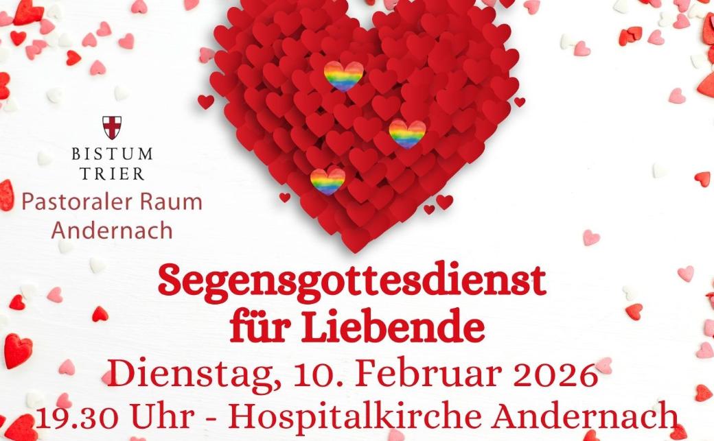 Segensgottesdienst für Liebende am 10.2.2026, 19:30 Uhr