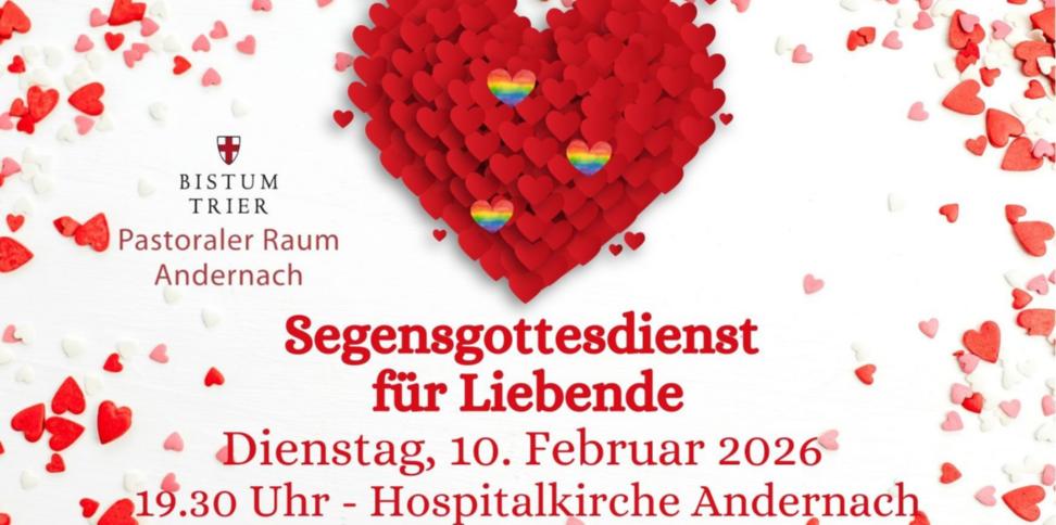 Segensgottesdienst für Liebende am 10.2.2026, 19:30 Uhr