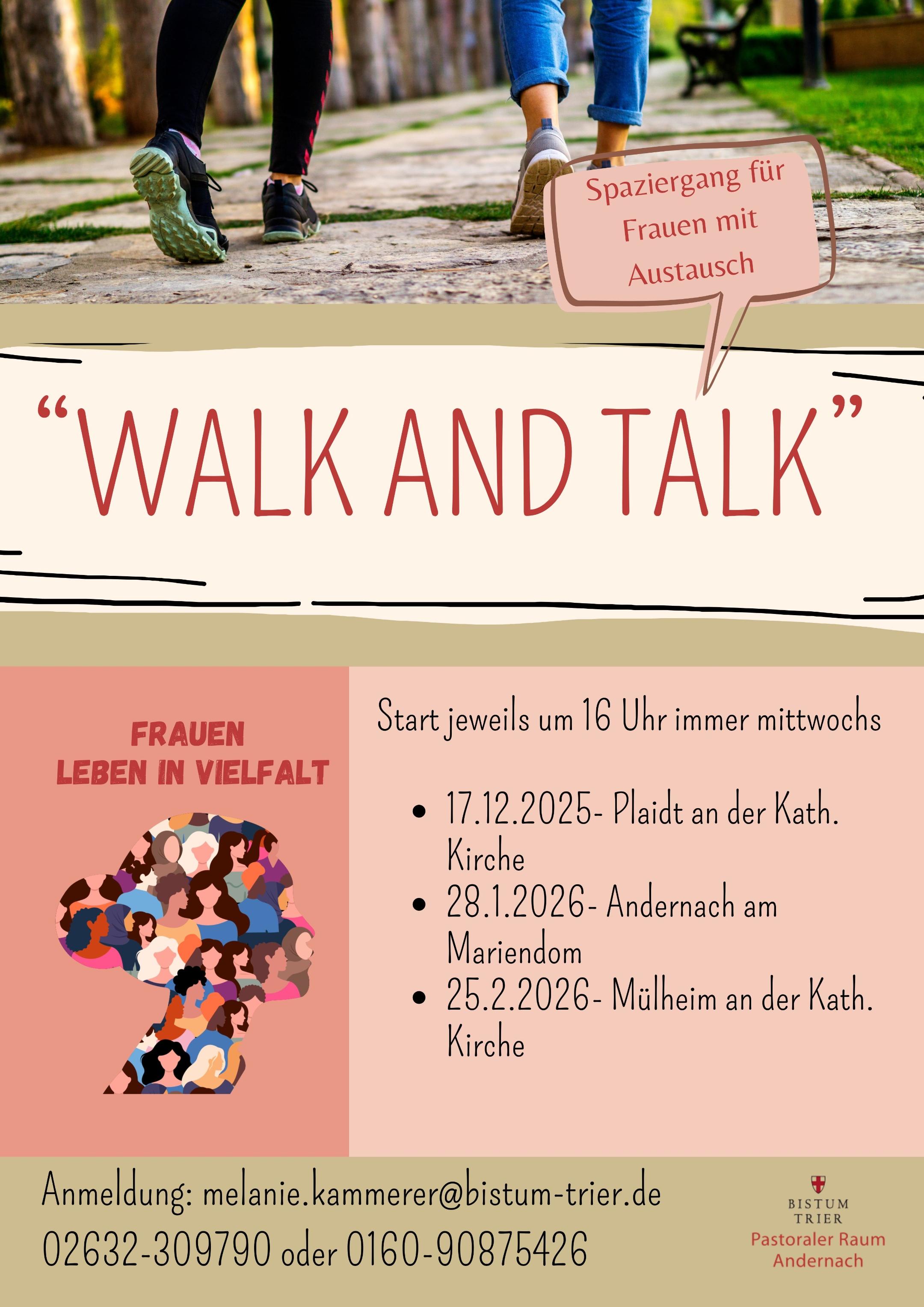 Plakat zu Walk and Talk Terminen