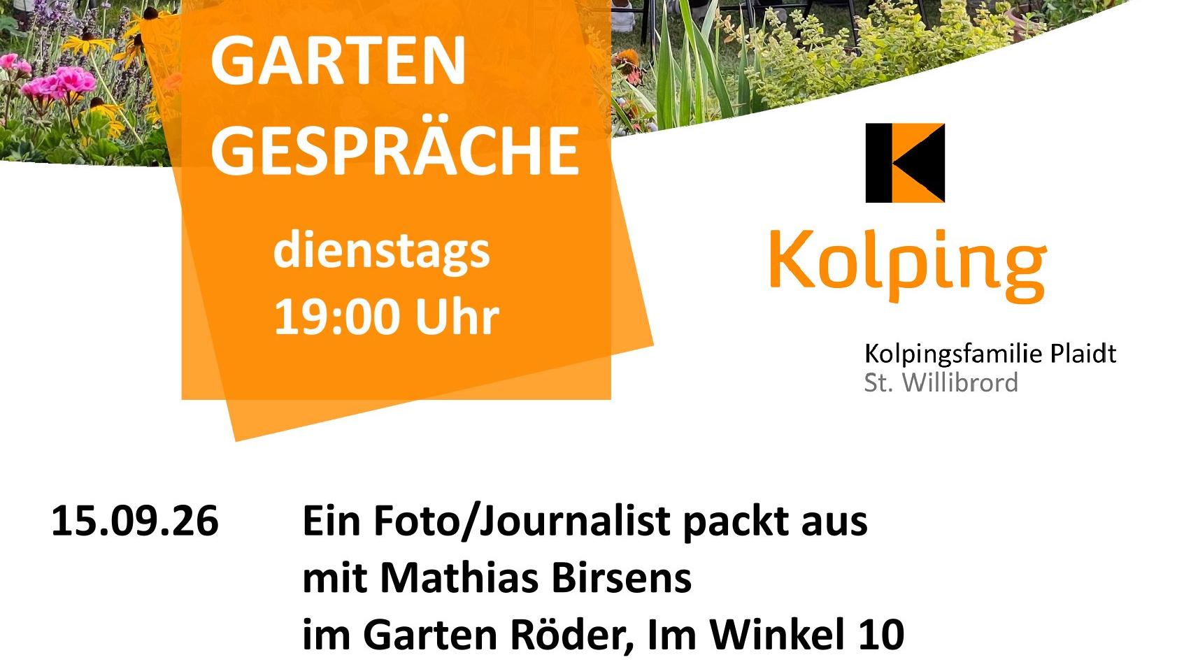 Gartengespräche am 15.09.2026 mit Mathias Birsens
